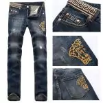 versace denim jeans pantalons longs jeunesse gold logo